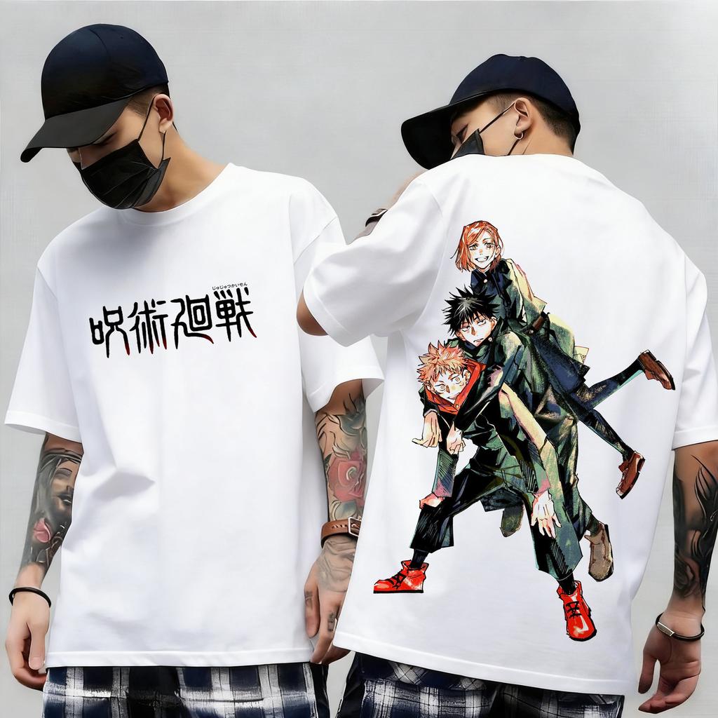 Jujutsu Kaisen Japan Anime Print Short Sleeves Tshirt Cotton Unisex Unisex Kid Clothes Round Neck Harajuku Y2k New Arrival Tops