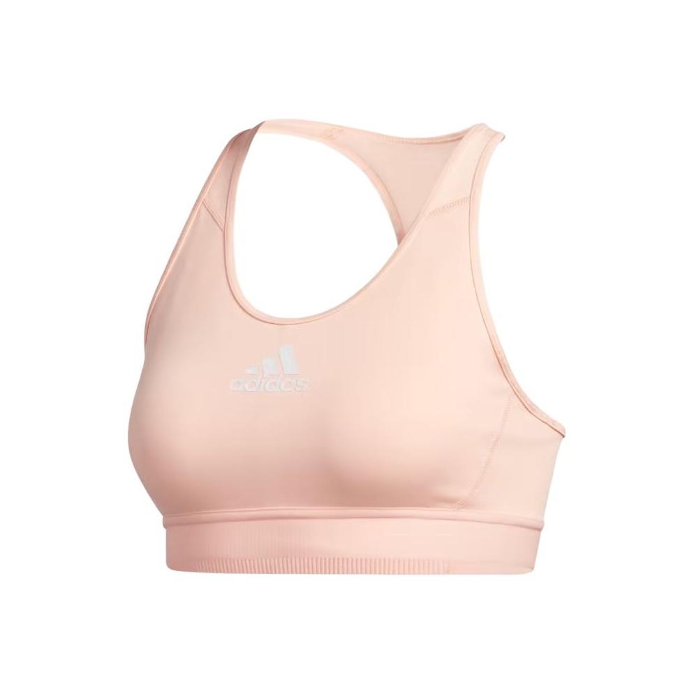 adidas Sujetador deportivo de sujeción media para mujer, ropa interior naranja flash GM4304