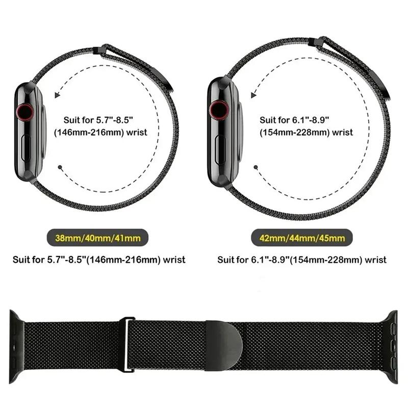 Milanese hurkos szíj Apple Watch Band Ultra 49mm 10 9 8 7 46mm 42mm 45mm 41mm mágneses karkötő iWatch 6 5 4 SE 44mm 40mm öv