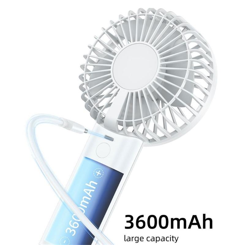 Rechargeable Fan Digital Fan USB Fan Camping Fan Powerful Fan USB Small Fan Suitable for Work School Bedroom Use