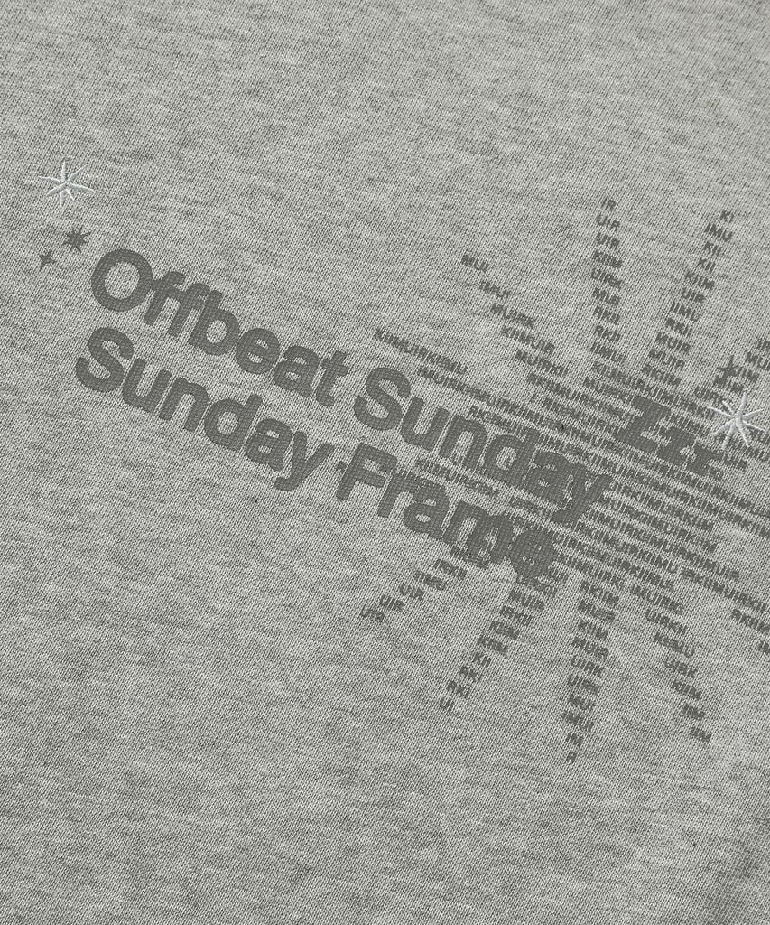 KIIMUIR [Crop] Offbeat Sunday Crop Short Sleeve T-Shirt_Melange Gray