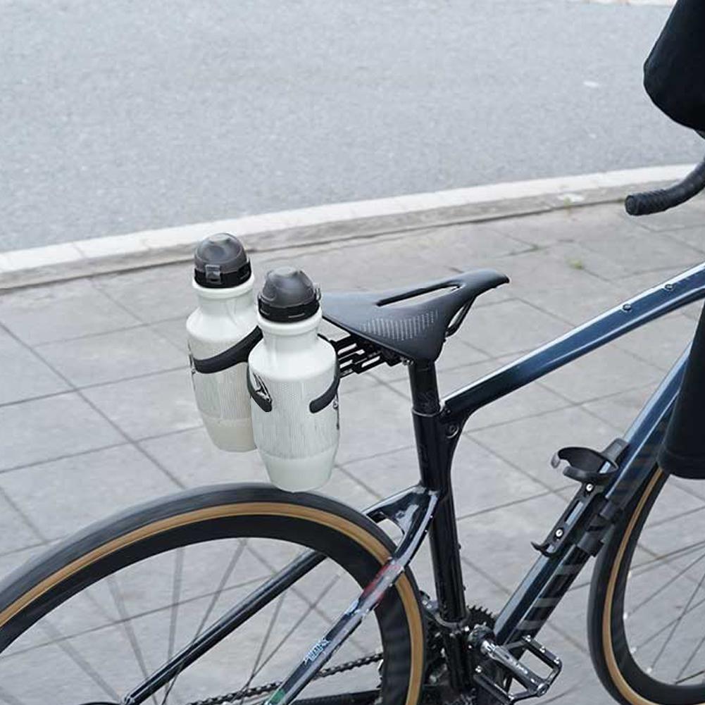 1PCS Bike Bottle Cage Saddle Mount Adapter Aluminum Alloy Bicycle Water Cup Holder Balck Saddle Mount Rack for MTB Road Bike