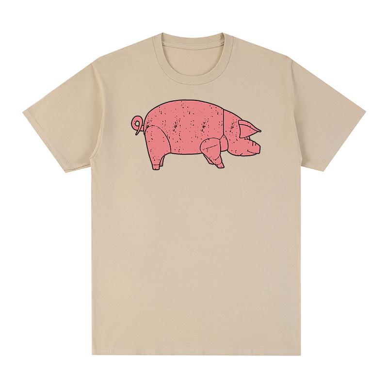 Animals Pig Floyds Fun Vintage Tshirt Comfortable Casual Retro YK Cotton Unisex T shirt New Tee Tshirt Womens Tops