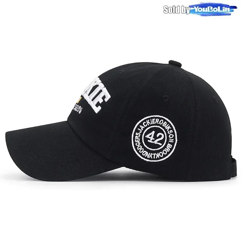 New Soft Top Baseball Cap Foreign Trade Three-Dimensional Embroidered Stitching Sun Hat Men And Women Couple Trendy Fashionable Hat All-Match