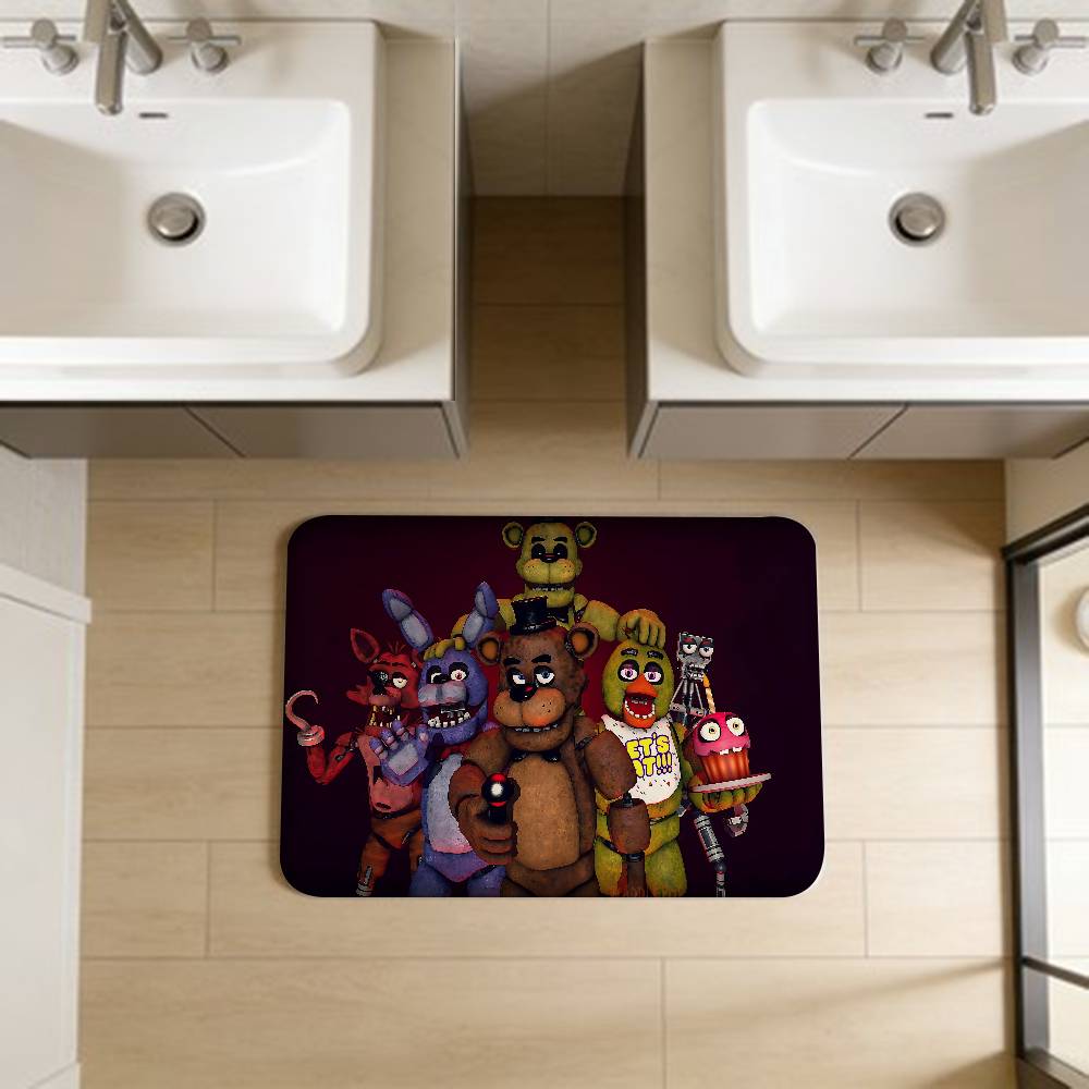 F-FNAF Five-nights-At-Freddys Entrance Door Mat Washable Non-Slip Living Room Sofa Chairs Area Mat Kitchen Welcome Doormat