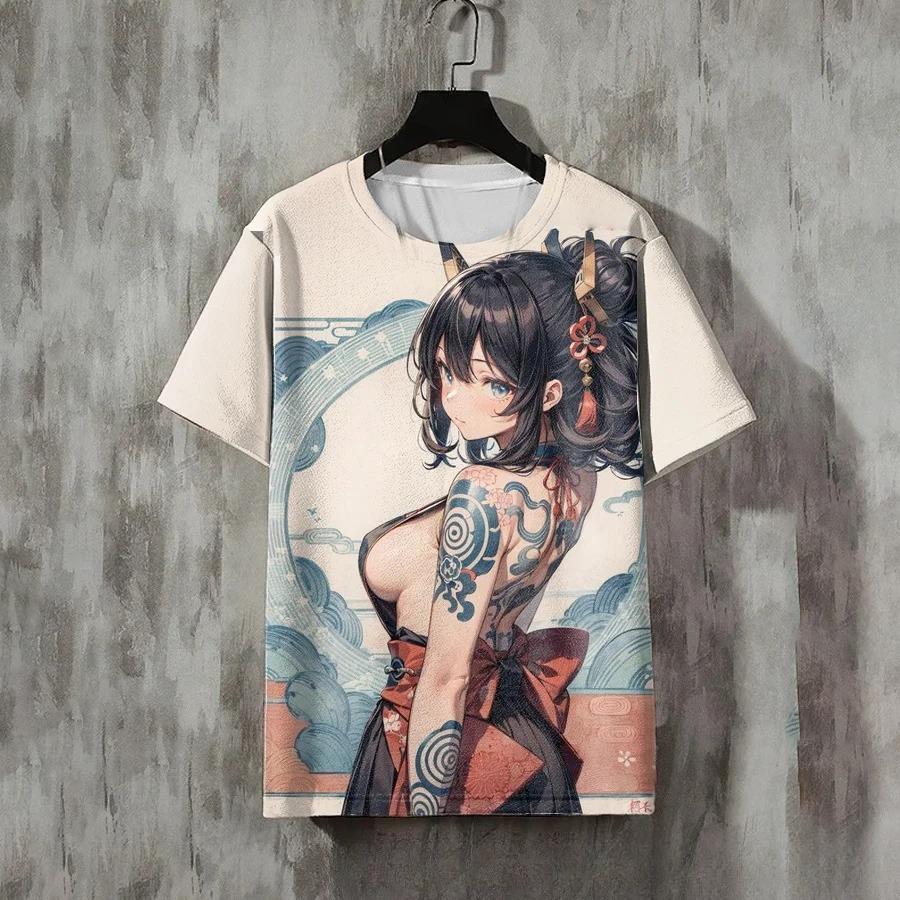 Trendy Men's T-Shirt Girly Pattern 3D Print Summer Short Sleeve T-Shirt For Women Casual Tee 3d Cartoon Tops Oversized Clothing