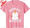 Lovely Snow Day Supporter Snowflake Funny Teacher Christmas Pajamas Pattern Printed Tshirt Tops Unisex Commuter Fashion Tops