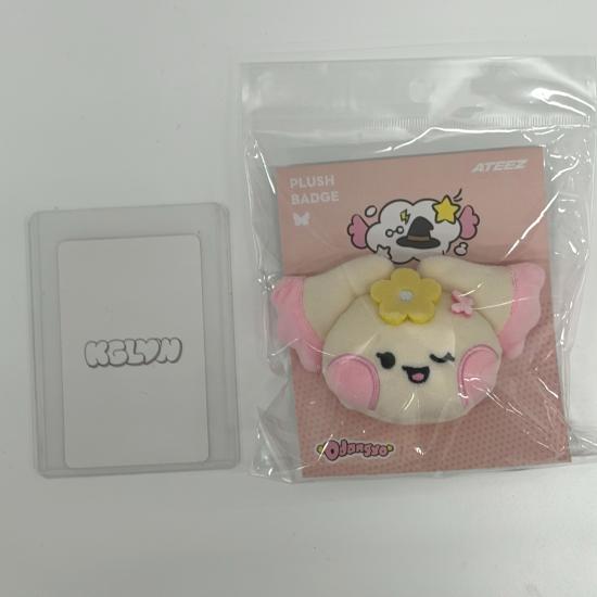 ATEEZ MIGHTEEZ WONDER ROOM Pop-Up Официальные товары с персонажами Kpop Мерч PLUSH BADGE - DDANGYO