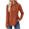 Women's Fashionable Casual Solid-color Long-sleeved Pullover Top Pullover Sweatshirt