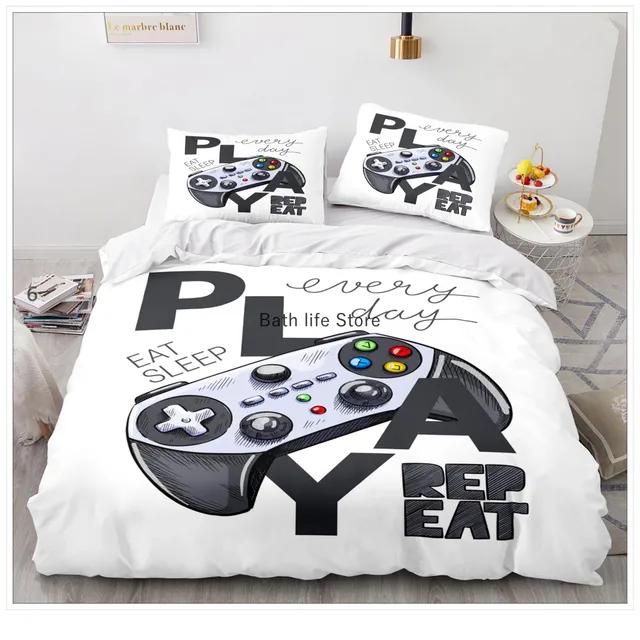 Fashion Game Controller Bedding Set Queen Size Duvet Cover Set Creative Black Comforter Bed Cover Set 2/3pcs Home Textile 3D
