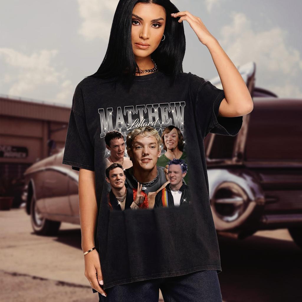Matthew Lillard Vintage Printed Tshirt Unisexs Springsummer Fashion Trend Pure Cotton Top Neutral Short Sleeve Tshirt