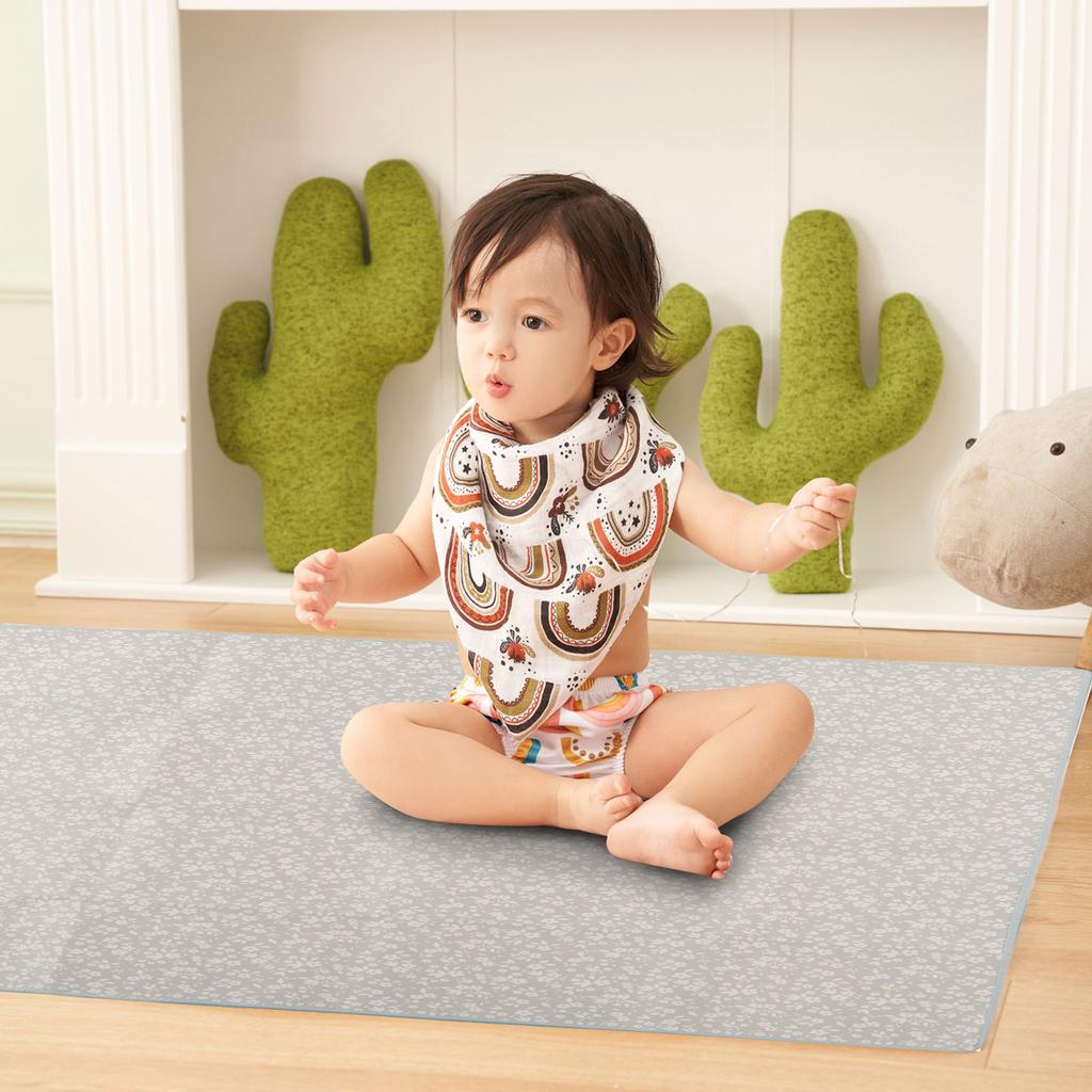 Highchair Floor Mat Slip Resistant Waterproof Multifunctional Baby Crawling Playmat for Infant Toddler SMT105-EF590