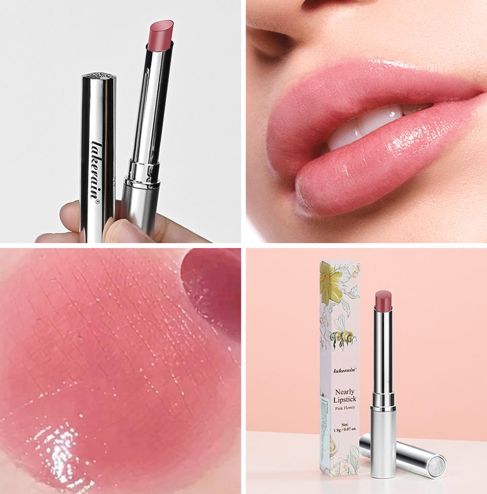 Lakerain Nearly Lipstick Lip Balm Natural Color Creamy Texture Long Lasting Moisturizing Nourishing Lip Care Gloss Cosmetic