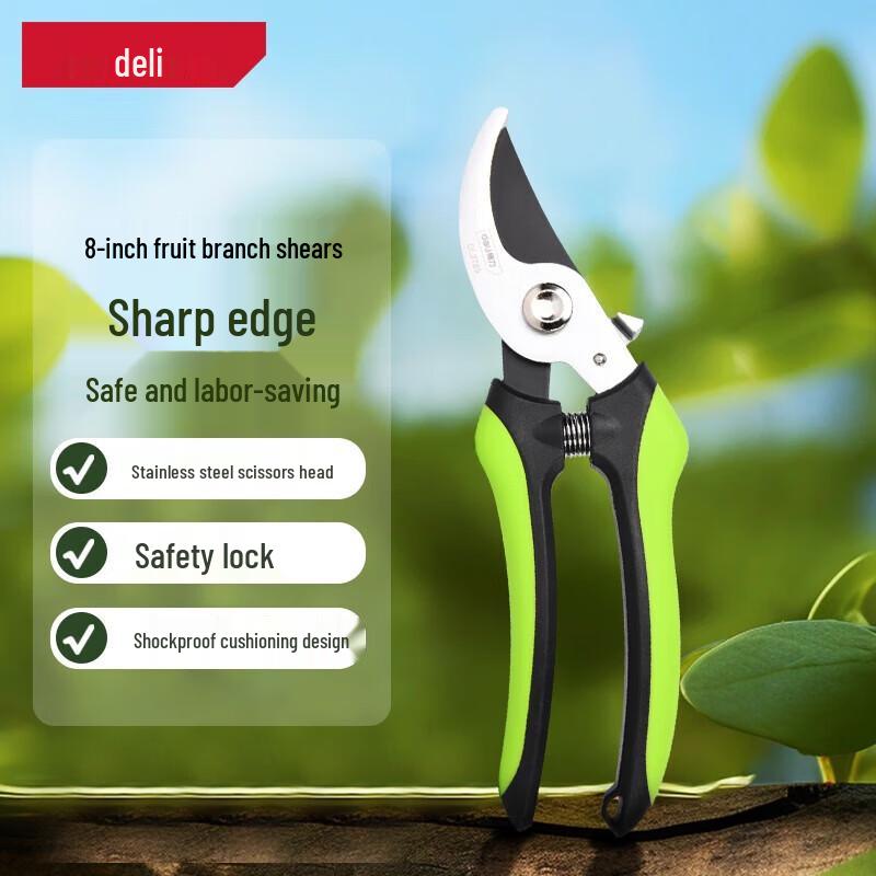 Deli 8-inch Lightweight Pruning Shears CN plug (adapter included)