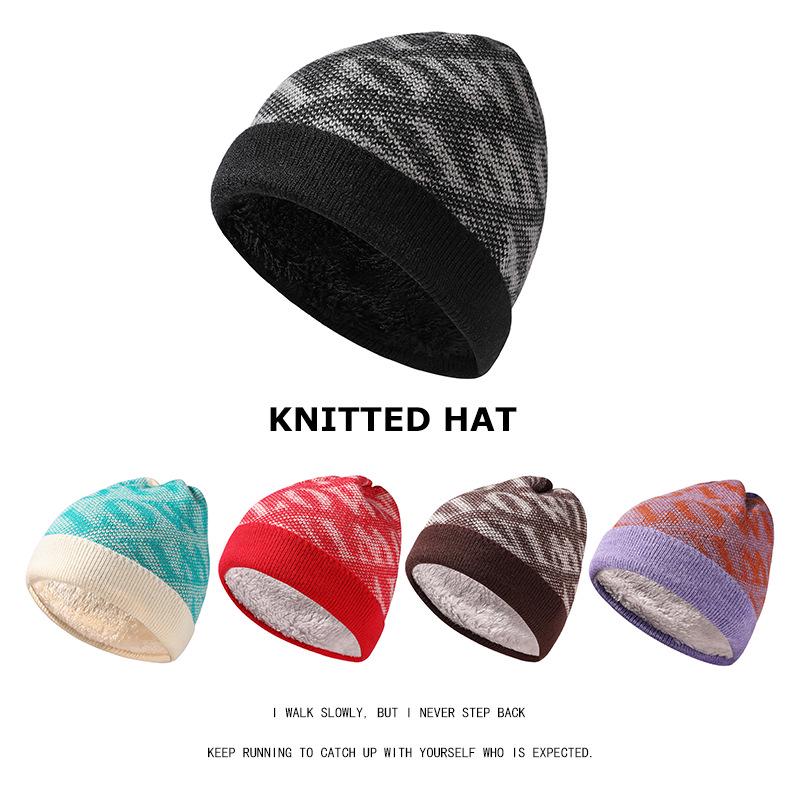 

Winter Woolen Hats: Versatile & Warm Knit Caps for Men & Women 24x23x2 cm кофейный