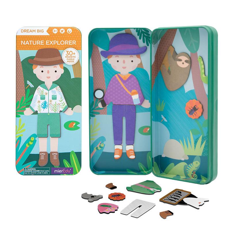 Scatola Gioco Magnetica Vestiti, Astronauta da Vestire, Promuove Abilità Motorie+Fantasia, Ideale per Casa e Viaggio Gioco per Bambini Dai 3 Anni