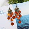 Bohemian Vintage Gorgeous Shell Earrings Long Tassel Versatile Vacation Femininity Court Earrings Ear Accessories