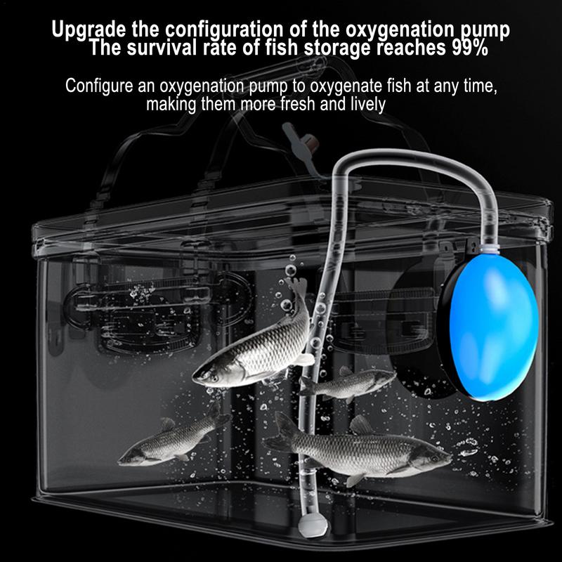 EVA Fishing Bucket Collapsible Live Fish Bucket Thickened EVA Live Fish Box Fishing Tackle With Aeration Pump For Travel Camping