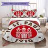 St. Pauli FC Pattern Bedding Uilt Set Uilt Cover Pillowcase Home Decoration Birthday Gift (1 * Duvet Cover + 2 * Pillowcase Without Core)