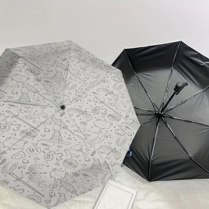 1PC Warner Harry Potter 9 3/4 Umbrella-8-Rib Reinforced, Automatic Open, Lightweight & Durable-A43