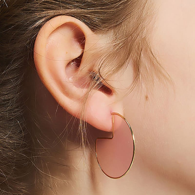 

Dana Burton Lapine Circle Earrings_Large Soft Coral