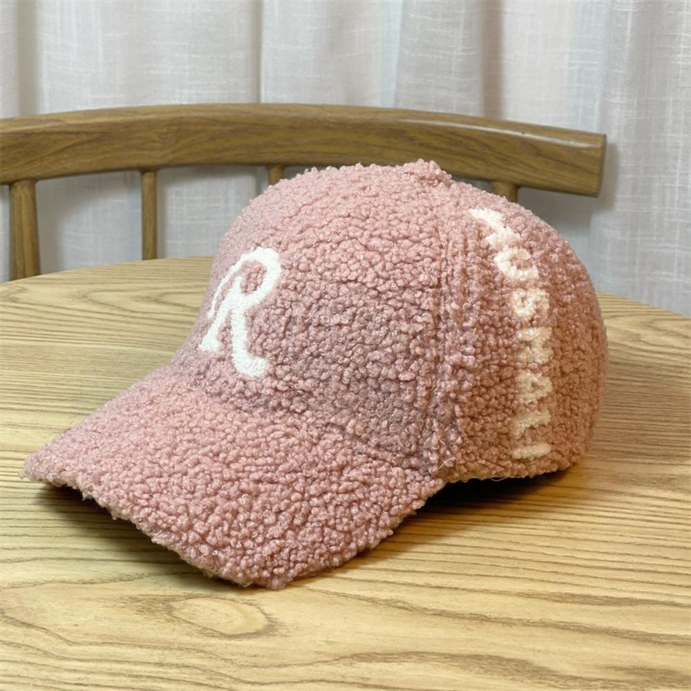 Thick Lamb Plush Cap Warm Rebound Cap High Quality Baseball Cap  Unisex