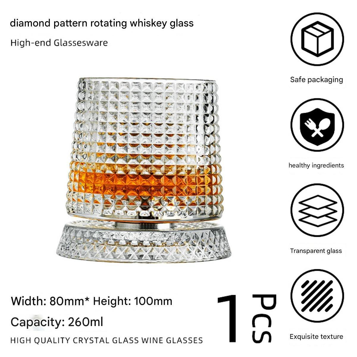 

Роскошные элитные стаканы для виски, для домашнего использования, стаканы для снятия стресса с основанием, вращающиеся стаканы, бокалы для вина, бокалы для пива, KTV и 201-300ml