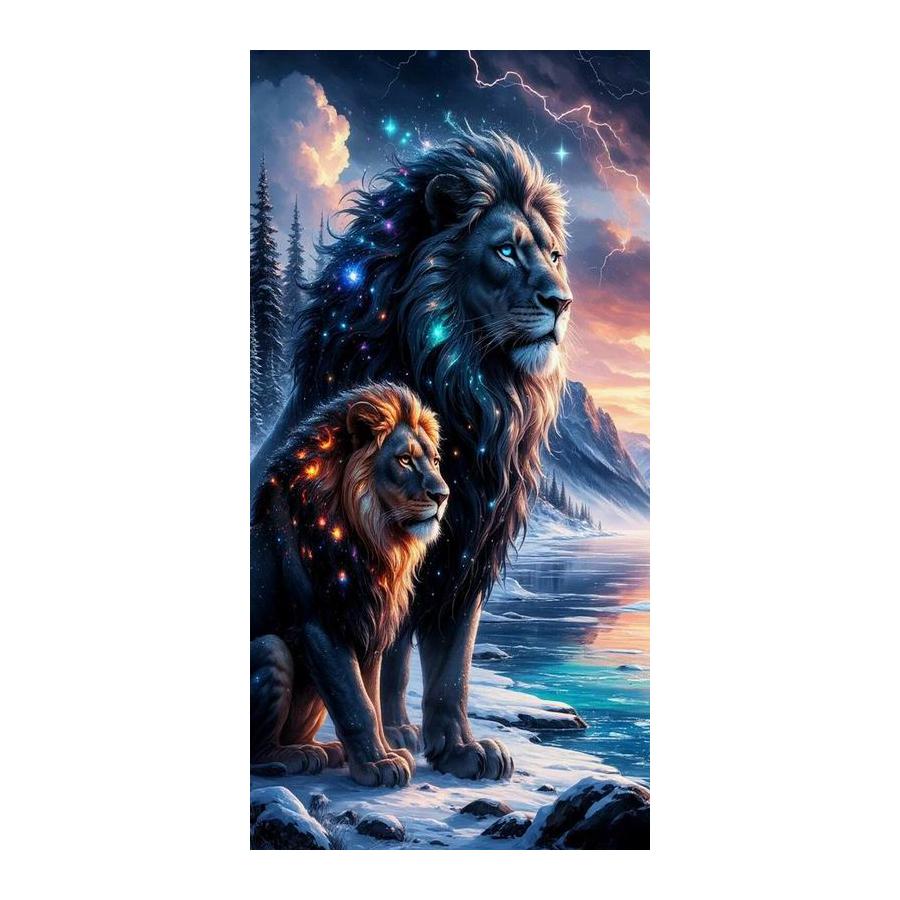 

Leopard Lion Dragon Large Size Diamond Painting New Collection Wild Animals Diy Full Square Round Drill Rhinestone Embroidery Mosaic Cross Stitch Kits Round drill 30x60cm