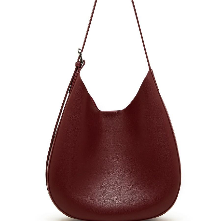 Large Capacity Commuter Simple Tote Bag for Women 2025 New Vintage Style Genuine Leather Crescent Bag Niche Versatile Shoulder Bag