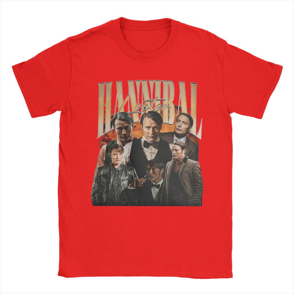Hannibal Lecter Mads Mikkelsen Maglietta Unisex s 100% Cotone T-Shirt Girocollo Maglietta Manica Corta Abbigliamento Regalo di Compleanno