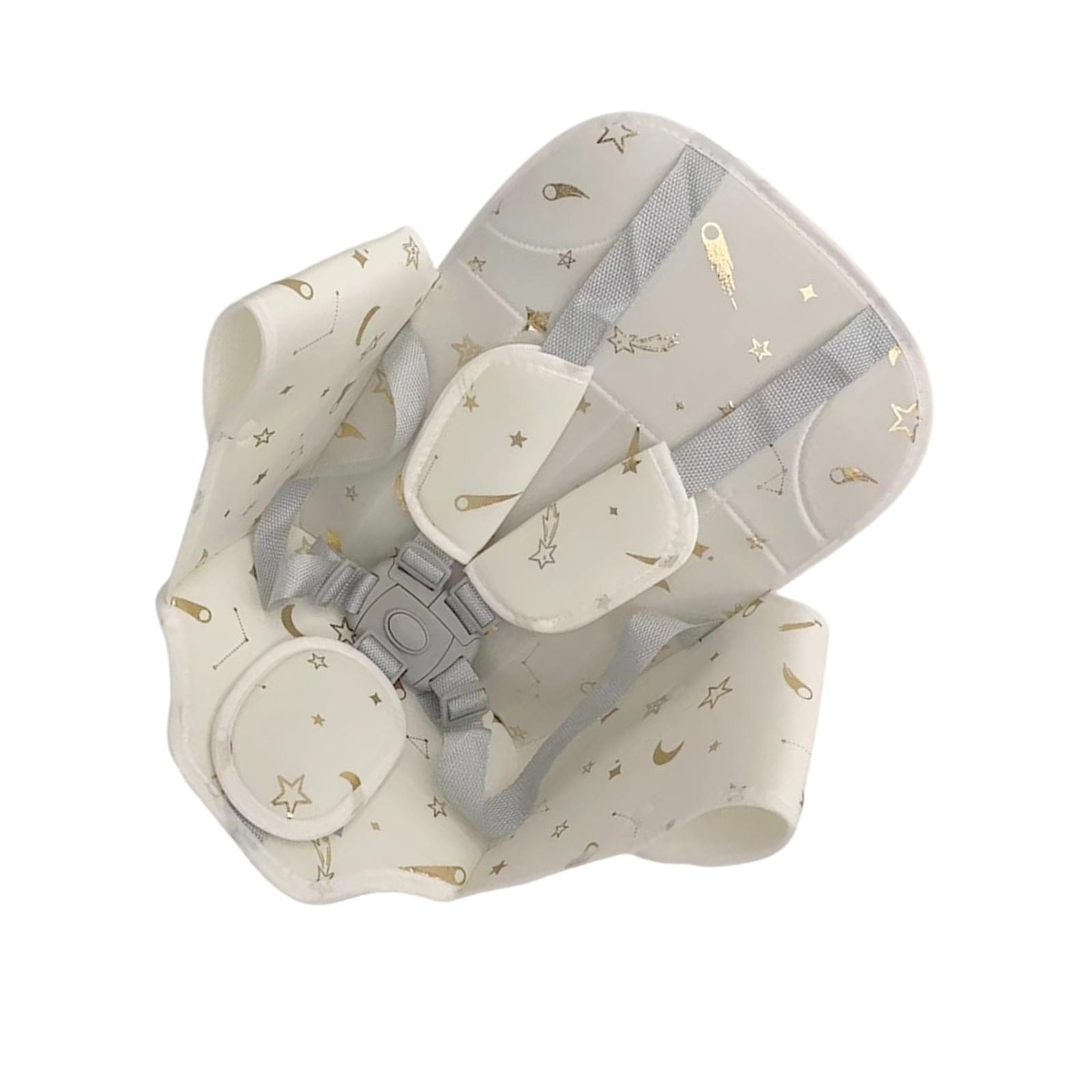 

Легкий вкладыш для сиденья прогулочной коляски для детей, дизайн с пятиточечными ремнями безопасности, подушка для сиденья для детских колясок и автокресла белый