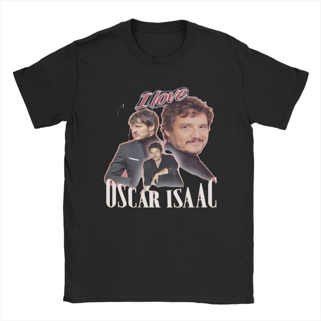 I Love Oscar Isaac Pedro Pascal Cursed Fan Men's T Shirt Funny Tee Shirt Short Sleeve Round Neck T-Shirts Pure Cotton Clothes