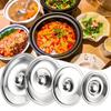 Stainless Steel Oil Grease Food Basin Seasoning Sealing Lid Pot Cover Kitchen Supply Cooking Part
