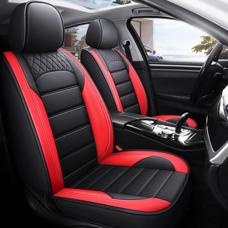 Universal Car Seat Cushion, Full-Coverage Car Seat Cover, Wear-Resistant Faux Leather Car Seat Cover, 5-Seater Car Cushion