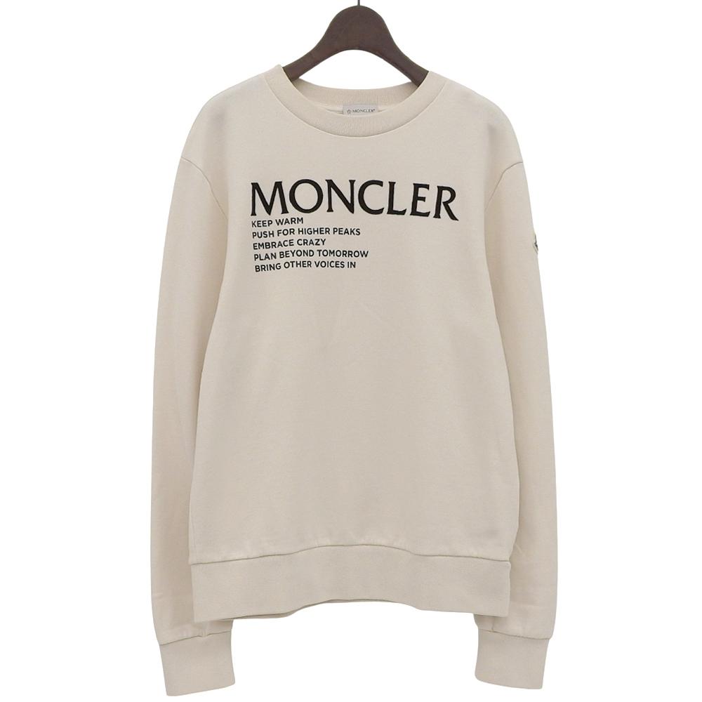Moncler MAGLIA Logo Raina Top Men's Ivory Small 2021 Tops S IvoryUsed