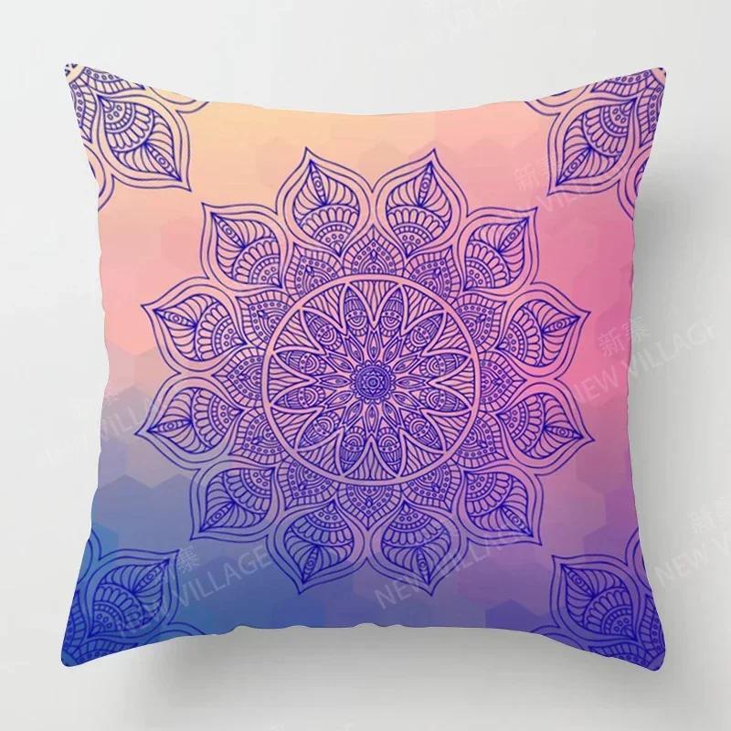 Fall Home Decor Autumn Living Room Throw Pillow Cover Sofa Boho Cushion Cover Mandala