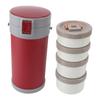 Insulated Jar 2.9L 304 Stainless Steel Microwave Safe Leakproof Stackable Lunch Box with Strap Handle Insulated Vacuum Food Jar for School