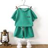 2 Stücke Casual Kinder Kurzarm Shorts Sets Sommer Kinder Kleidung Junge Mädchen Baby T Hose Outfits Soild Farbe Trainingsanzüge 1-8 jahre