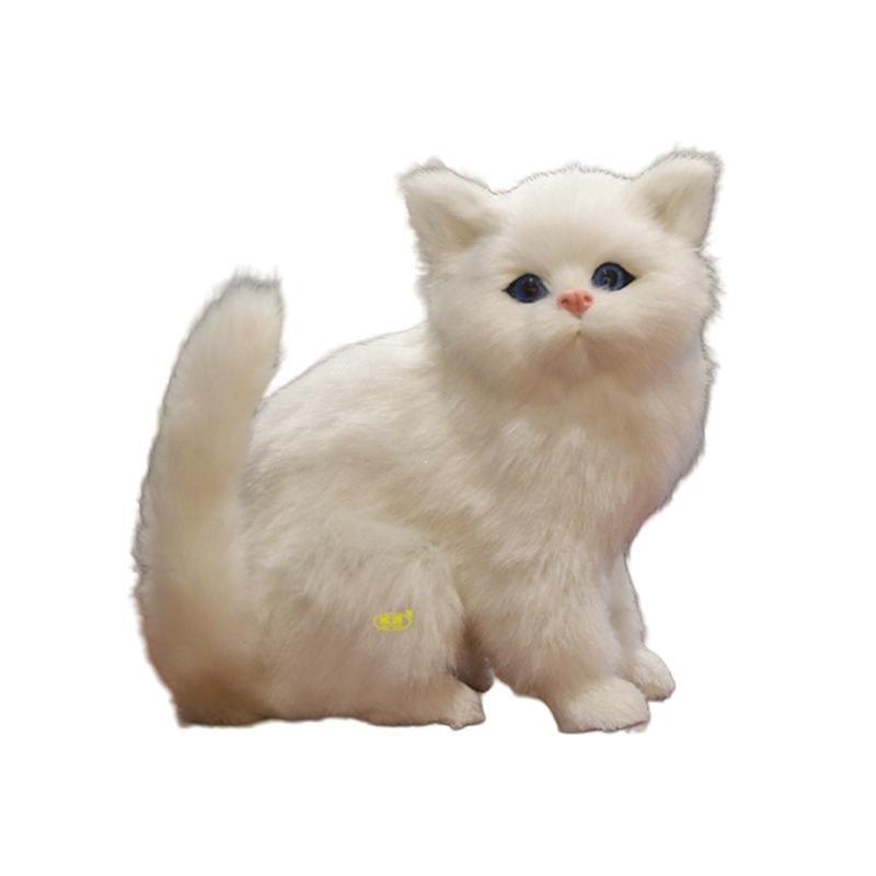 Cute Simulation Sit Cat Plush Toys Soft Stuffed Kitten Model Fake Cat Realist Animals For Girls Birthday Valentine's Day Gift