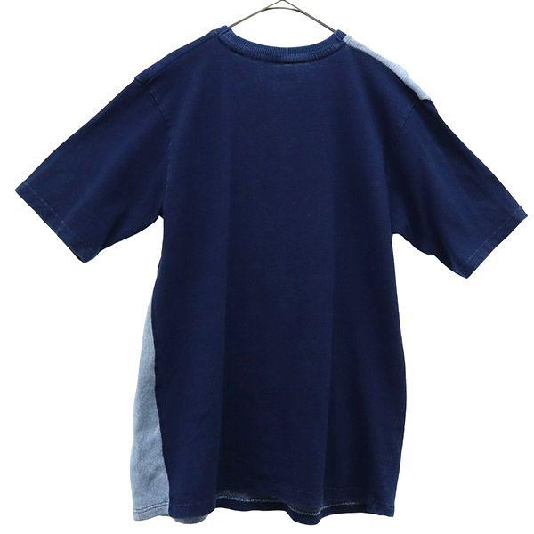 TETE HOMME unused Short sleeve switching trainer L Navy system sweat Men's Used