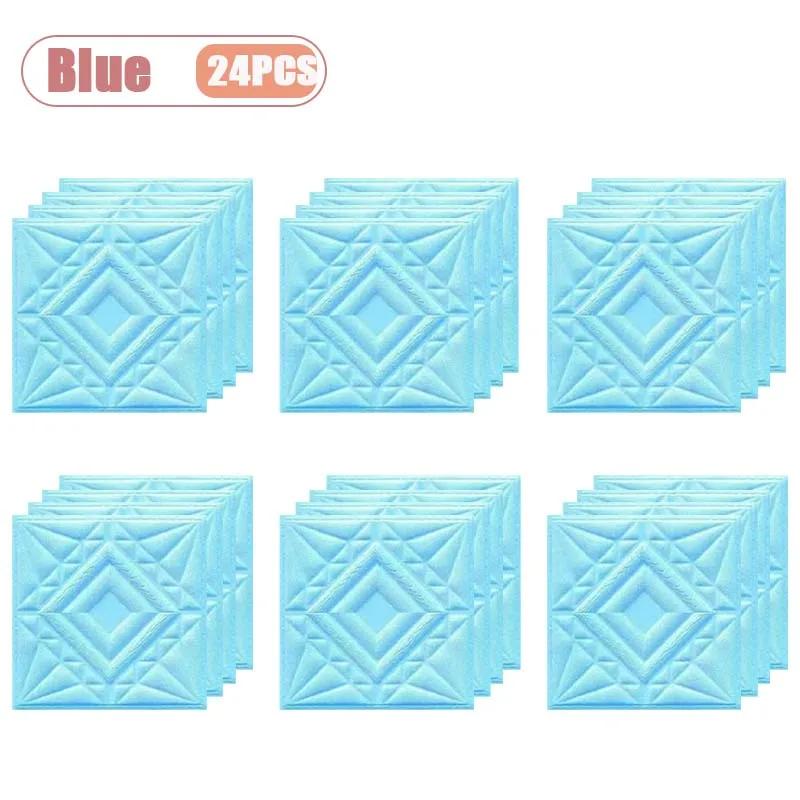 4-24PCS 30x30cm Self-Adhesive Wall Sticker 3D Soft Wall Stickers DIY Bedroom Living Room Background Home Decor Wall Decoration