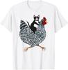 Funny Cat Riding Chicken Tuxedo Cat On a Chicken Lover Gift Unisex T-Shirt