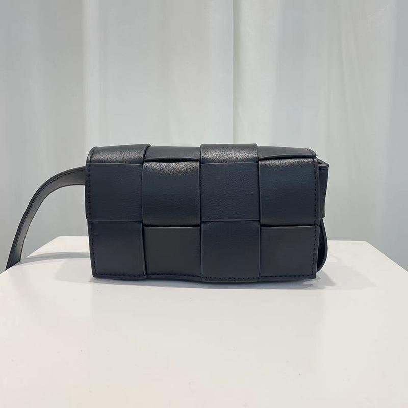 Leather woven clutch bag women's breast bag waist bag chain small bag mini crossbody spring new urban simplicity