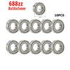 10pcs Miniature Bearings 685zz 608z 625ZZ Silent Small Bearing Deep Groove Mini Ball Bearing Carbon Steel for Skateboard Scooter