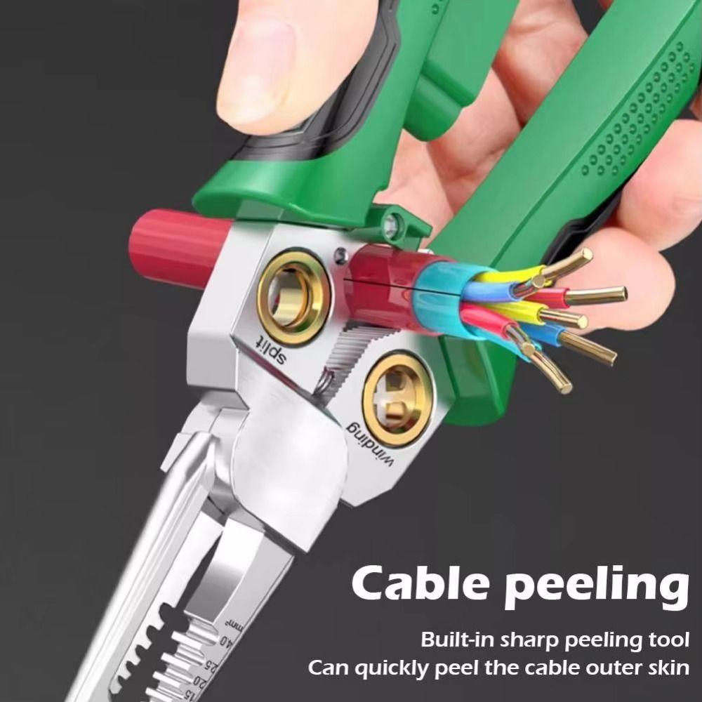 Nonslip Electrician Wire Stripping Pliers 8 in 1 Cable Clamper Electrician Cable Cutter  Splitting