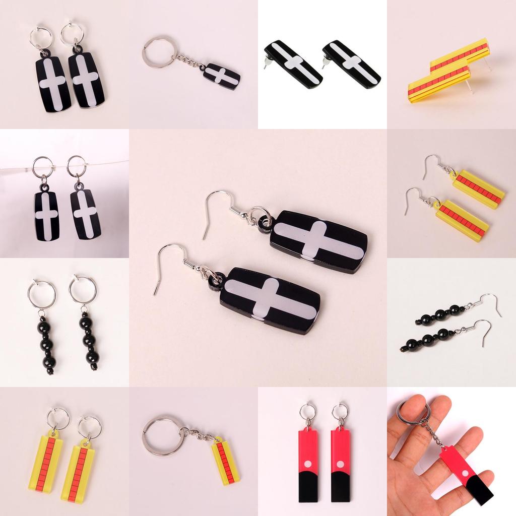 Tokyo Revengers Takashi Mitsuya Cosplay Earrings With Geometric Style For Cosplay Fans