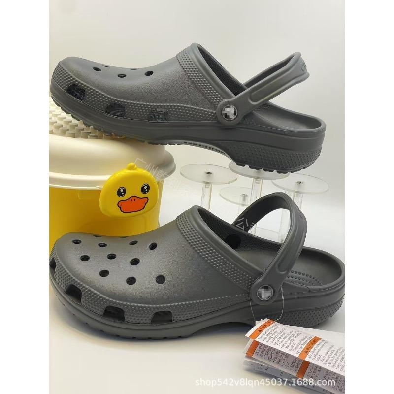 Men's and Women's Beach Shoes Baotou Sandals Outer Wear Couple's Casual Versatile Breathable Hole Shoes Beach Non-slip