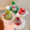 Elk Santa Claus Duckbill Clip Star Christmas Hat Hairpin Cute Christmas Hair Clip  Party