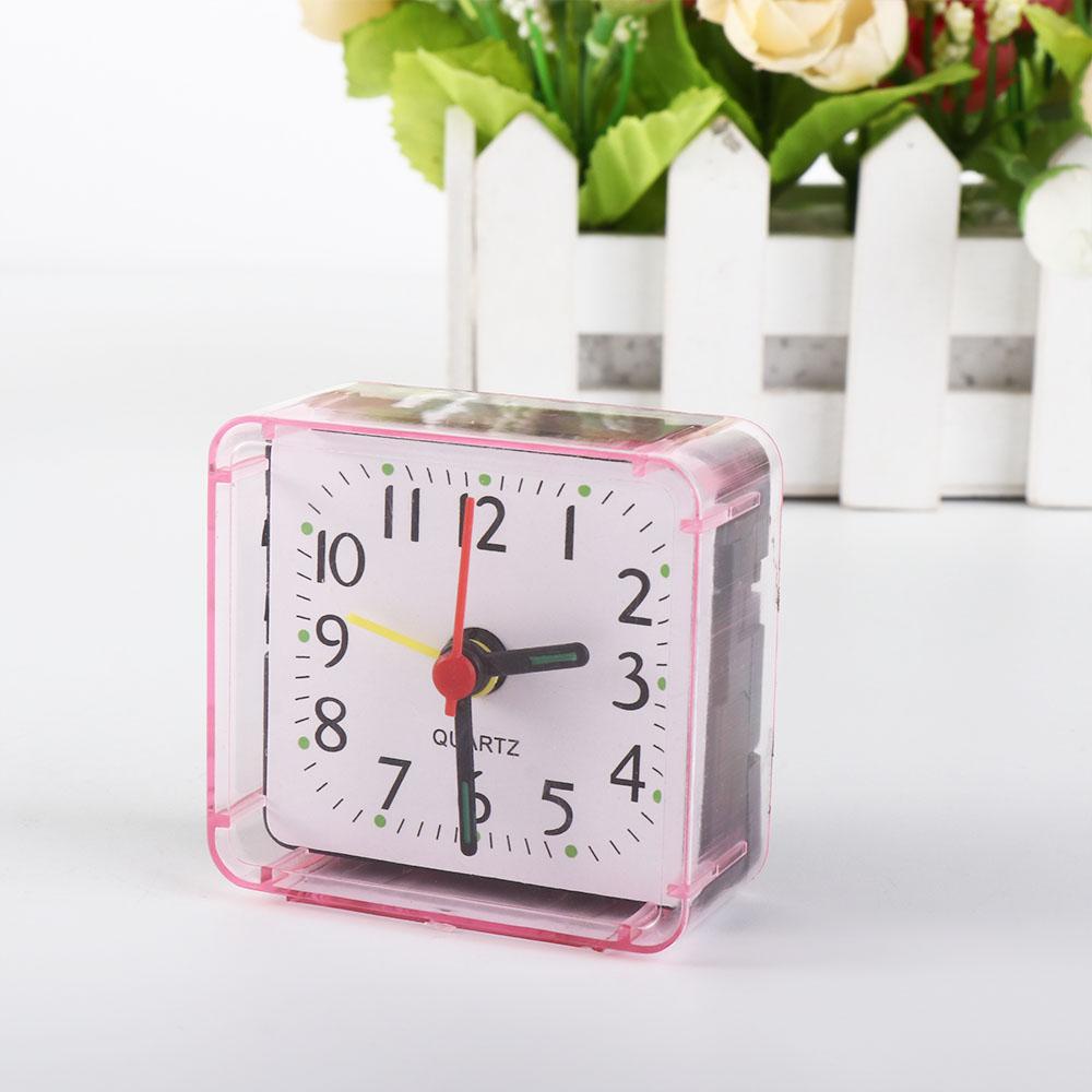 Candy Color Mini Table Clock Mute Square Alarm Clock Durable Living Room