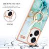 For Xiaomi Redmi Note 13 Pro+ 5G Case with Ring Kickstand Marble Pattern Electroplating TPU Back Cover